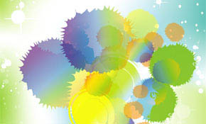 Colored designs in Blue & green bac Colored designs in Blue & green bac